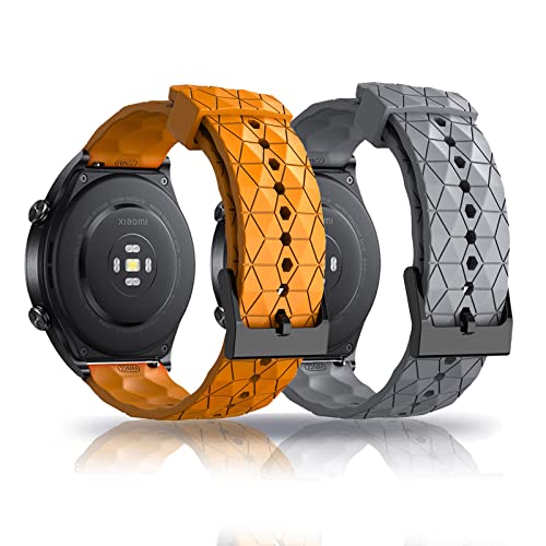 SABSEN 2 Stück Armband Kompatible für Xiaomi Watch S1/Xiaomi Watch S1 Active/Xiaomi Mi Watch Armband, Weiche Silikon Armbänder Sport Ersatzband für Xiaomi Watch S1/Xiaomi Mi Watch Armband (H) von SABSEN