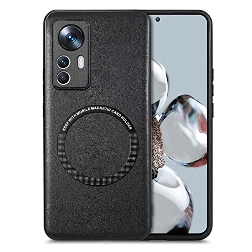 SABSEN Handyhülle für Xiaomi Mi 12T/12T Pro Hülle Leder Schutzhülle, mit magnetischer Back Case, Weiche TPU Ledertasche Material Slim Cover kompatibel mit Xiaomi Mi 12T/12T Pro (A) von SABSEN