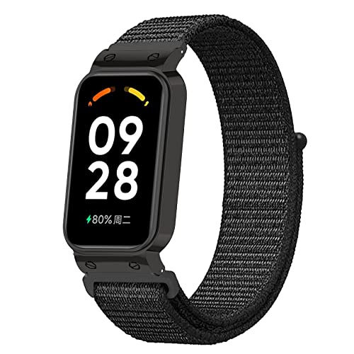 SABSEN Nylon Solo Loop Armband für Xiaomi Redmi Smart Band 2, Xiaomi Redmi Smart Band 2 Nylon Armbänder Uhrenarmband Sport Ersatzband Kompatibel mit Xiaomi Redmi Smart Band 2 (G) von SABSEN