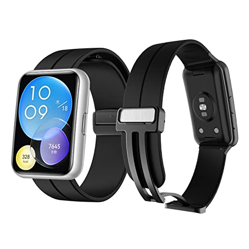 SABSEN Sport Armband für Huawei Watch Fit 2 Armband, Huawei Watch Fit 2 Weiche Silikon Armbänder Ersatzband mit Magnet Kompatibel mit Huawei Watch Fit 2 (B) von SABSEN
