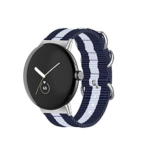 SABSEN Uhrenarmband für Google Pixel Watch Armband, Stoff Nylon Gewebt Ersatzband, Google Pixel Watch Ersatzgewebe Band Stoff Armband Kompatibel mit Armband Google Pixel Watch (I) von SABSEN