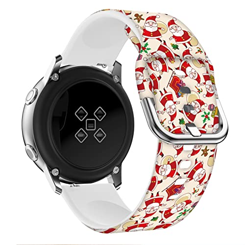 SABSEN Weihnachten Armband Kompatible für Samsung Galaxy Watch 4 40mm/44mm Armband, Weihnachten Weiche Silikon Armbänder Sport Ersatzband für Samsung Galaxy Watch 4 40mm/44mm Armband (B) von SABSEN