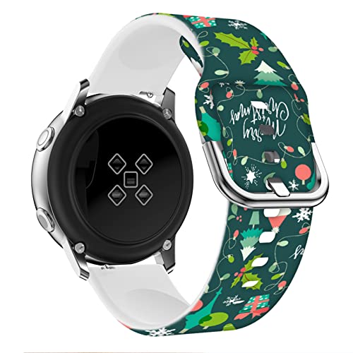SABSEN Weihnachten Armband Kompatible für Samsung Galaxy Watch 5 40mm/44mm Armband, Weihnachten Weiche Silikon Armbänder Sport Ersatzband für Samsung Galaxy Watch 5 40mm/44mm Armband (C) von SABSEN