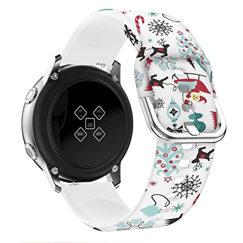 SABSEN Weihnachten Armband Kompatible für Samsung Galaxy Watch 5 40mm/44mm Armband, Weihnachten Weiche Silikon Armbänder Sport Ersatzband für Samsung Galaxy Watch 5 40mm/44mm Armband (E) von SABSEN