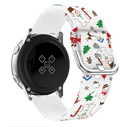 SABSEN Weihnachten Armband Kompatible für Samsung Galaxy Watch 5 40mm/44mm Armband, Weihnachten Weiche Silikon Armbänder Sport Ersatzband für Samsung Galaxy Watch 5 40mm/44mm Armband (F) von SABSEN