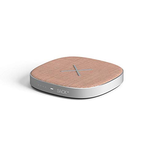 SACKit – CHARGEit Powerbank – Qi-zertifizierter Wireless Charger mit USB-C Ladekabel – vielseitiges Ladegerät im edlen dänischen Design – Silber und roséfarben SACKit – CHARGEit Powerbank – Qi-zertifizierter Wireless Charger mit USB-C Ladekabel – vielseitiges Ladegerät im edlen dänischen Design – Silber und roséfarben von SACKit