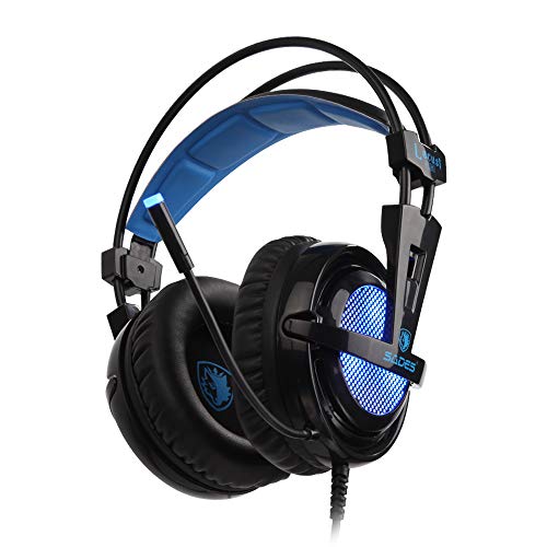 Locust Plus PC Gaming Headset SA-904 Virtual 7.1 Surround Sound und RGB Licht auf Ohrmuscheln von SADES