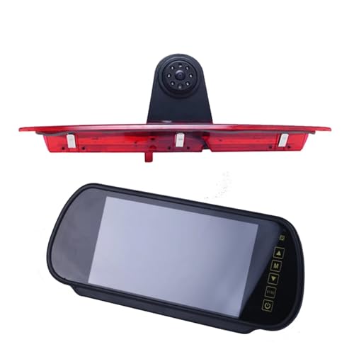 Auto Rückfahrkamera Auto Bremslicht Backup Kamera Für Ford Für Transit Van 2015-2020 Parkplatz Rück Kamera + 7''Monitor Nachtsicht Guide Linie IR Backup-Kamera(B) von SADHADAH