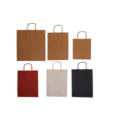 Sadoch 897763 Tasche aus Papier mit gedrehter Griff, 26 x 12 x 36 cm, 25 Stück, rot Sadoch 897763 Tasche aus Papier mit gedrehter Griff, 26 x 12 x 36 cm, 25 Stück, rot von SADOCH