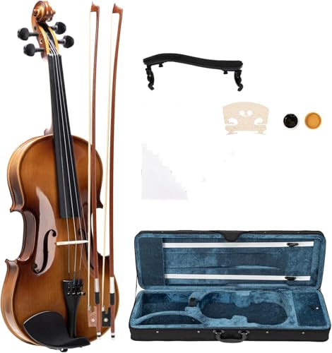 SADPRKR Violine in voller Größe für Erwachsene und Kinder, Anfänger Verwendung von Massivholz Akustikgeige Set, ausgestattet mit einem Hardcover, Stimmgerät, verstellbarer Schulterstütze, Bogen SADPRKR Violine in voller Größe für Erwachsene und Kinder, Anfänger Verwendung von Massivholz Akustikgeige Set, ausgestattet mit einem Hardcover, Stimmgerät, verstellbarer Schulterstütze, Bogen von SADPRKR