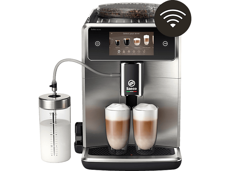 SAECO SM8785/00 Xelsis Deluxe 22 Kaffeespezialitäten Kaffeevollautomat Schwarz/Edelstahl von SAECO