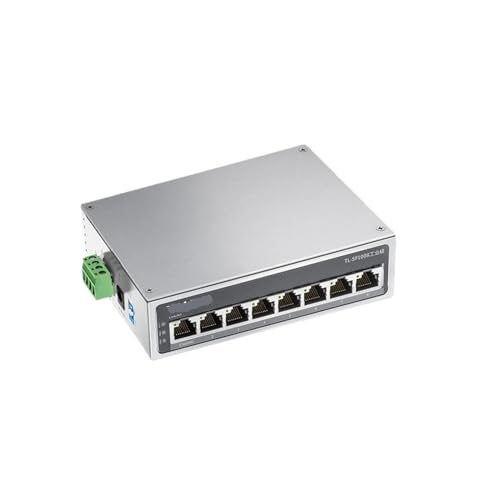 5-Port-8-Port-100M-Industrie-Ethernet-Switch 100Base-T DIN-Schienen-Wandgehäuse aus Aluminiumlegierung TL-SF1005 TL-SF1008 (Color : TL-SF1008) von SAEVVCJWW