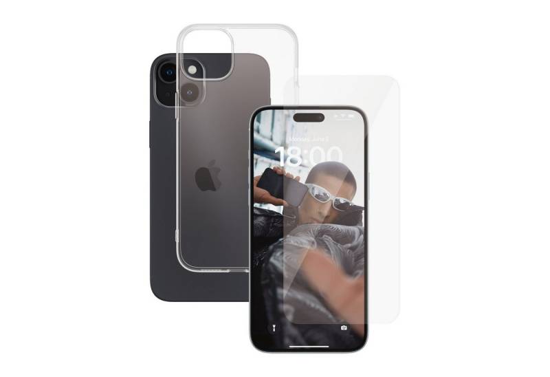 SAFE by PanzerGlass Displayschutzglas 2-in-1-Pack Screen Protector und Cover für iPhone 15 Plus von SAFE by PanzerGlass