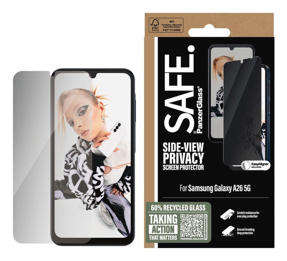 SAFE by PanzerGlass Displayschutzglas Side-View Privacy Screen Protection für Samsung Galaxy A26 5G, Displayschutzfolie, Blickschutz, Bildschirmschutz, kratz- & stoßfest SAFE by PanzerGlass Displayschutzglas Side-View Privacy Screen Protection für Samsung Galaxy A26 5G, Displayschutzfolie, Blickschutz, Bildschirmschutz, kratz- & stoßfest von SAFE by PanzerGlass
