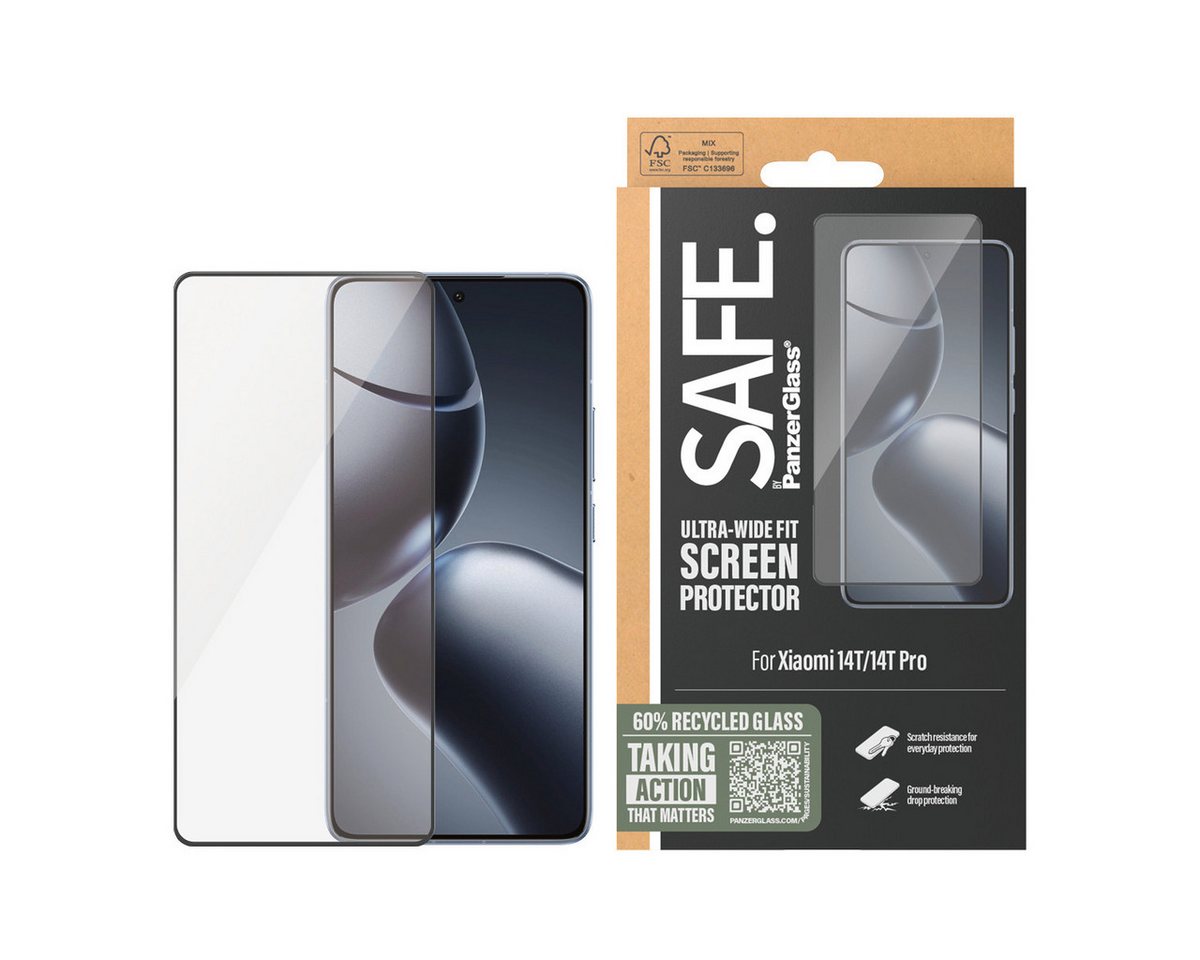 SAFE by PanzerGlass Displayschutzglas Ultra-Wide Fit Screen Protector für Xiaomi 14T, Xiaomi 14T Pro, Displayschutzfolie, Schutzfolie, Bildschirmschutz, kratz- & stoßfest SAFE by PanzerGlass Displayschutzglas Ultra-Wide Fit Screen Protector für Xiaomi 14T, Xiaomi 14T Pro, Displayschutzfolie, Schutzfolie, Bildschirmschutz, kratz- & stoßfest von SAFE by PanzerGlass