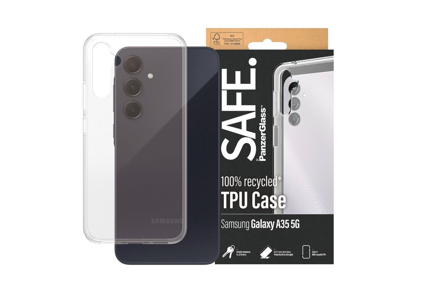 SAFE by PanzerGlass Handyhülle Case für Samsung Galaxy A35 5G, Handycover Backcover Schutzhülle Handyschutzhülle stoßfest kratzfest von SAFE by PanzerGlass