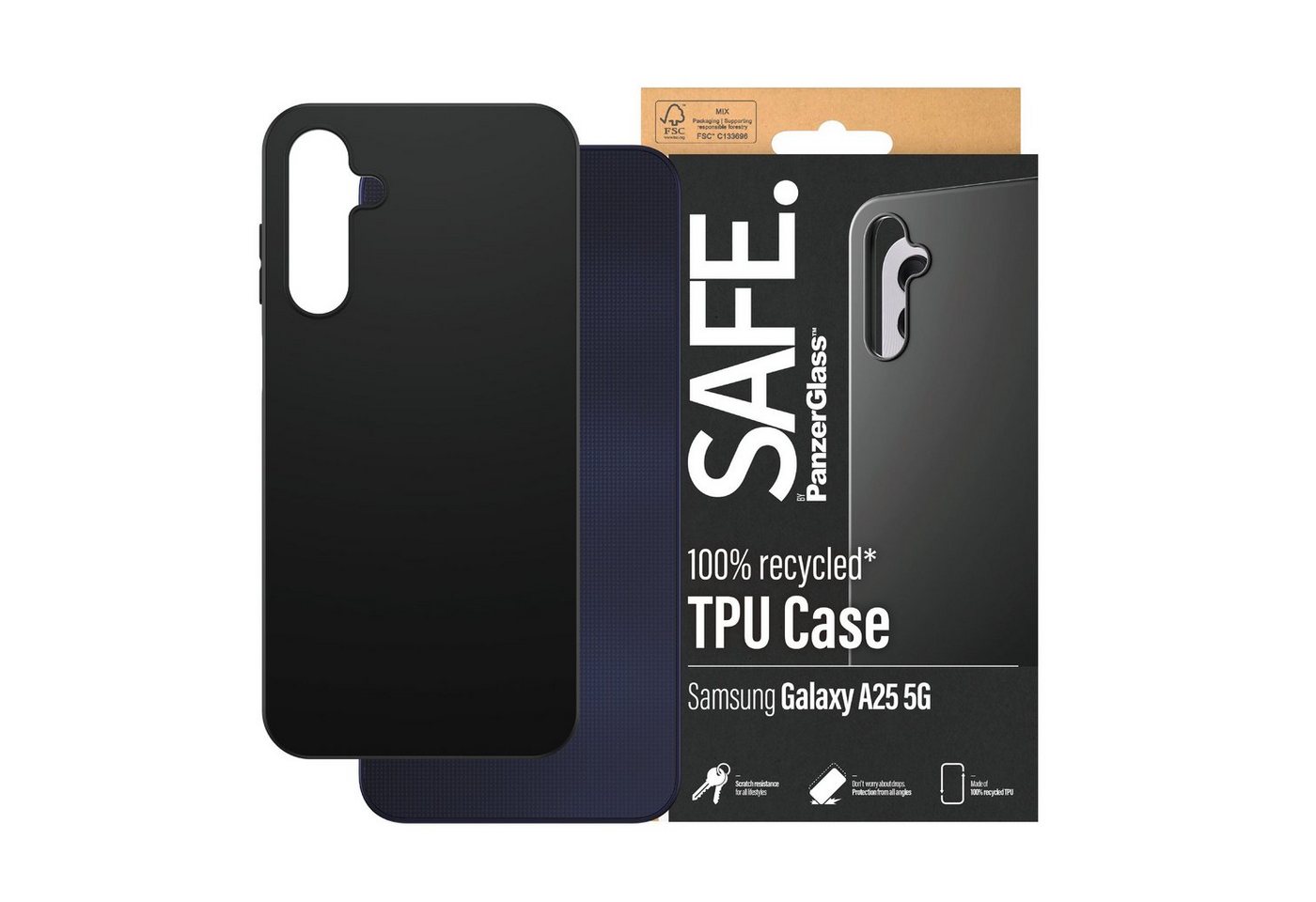 SAFE by PanzerGlass Handyhülle TPU Case für Samsung A25 5G, Backcover, Schutzhülle, stoßfest von SAFE by PanzerGlass