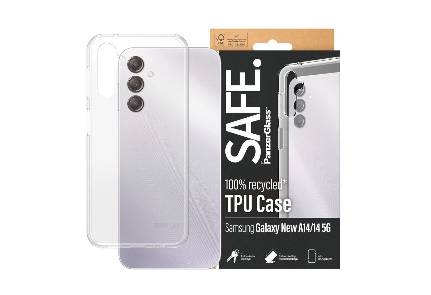 SAFE by PanzerGlass Handyhülle TPU Case für Samsung Galaxy A15, A15 5G, Backcover Schutzhülle von SAFE by PanzerGlass