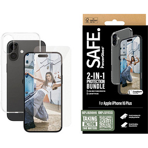 SAFE. by PanzerGlass™ 2-in-1 Schutz-Set für Apple iPhone 16 Plus von SAFE. by PanzerGlass™