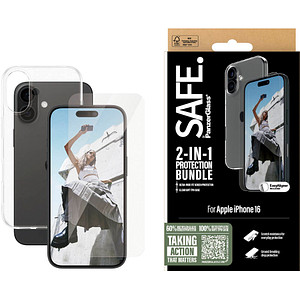 SAFE. by PanzerGlass™ 2-in-1 Schutz-Set für Apple iPhone 16 von SAFE. by PanzerGlass™