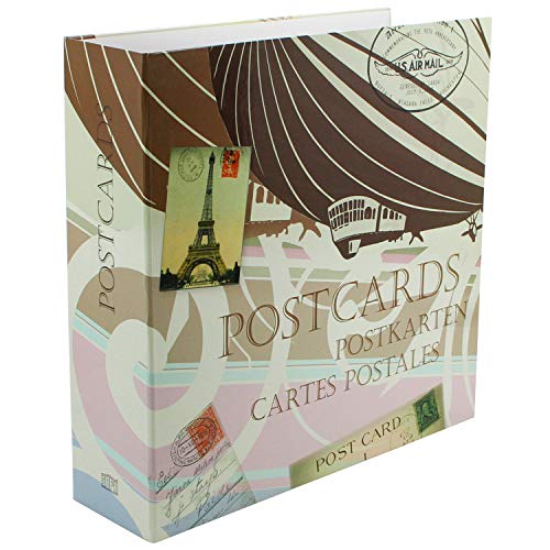 SAFE Karten Sammelalbum Retro Big - Postkarten Sammelalbum + 100 Stk. 9249 Hüllen für A6 Postkarten Aufbewahrung | 400 x 380 x 65 mm von SAFE