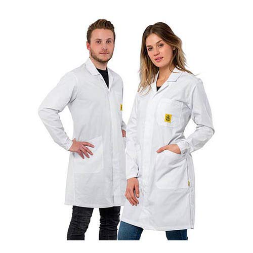 Safeguard PRO LINE PLUS - XXL ESD Arbeitsmantel Pro Line Plus, Langarm, Unisex, 2XL, Weiß von SAFEGUARD