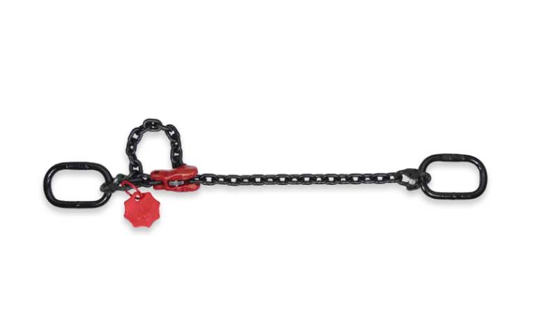 Safetex Anschlagkette mit Aufhängeringen und Verkürzungs-Klaue, Kettenstärke 8 mm, Nutzlänge 3,0 m von SAFETEX