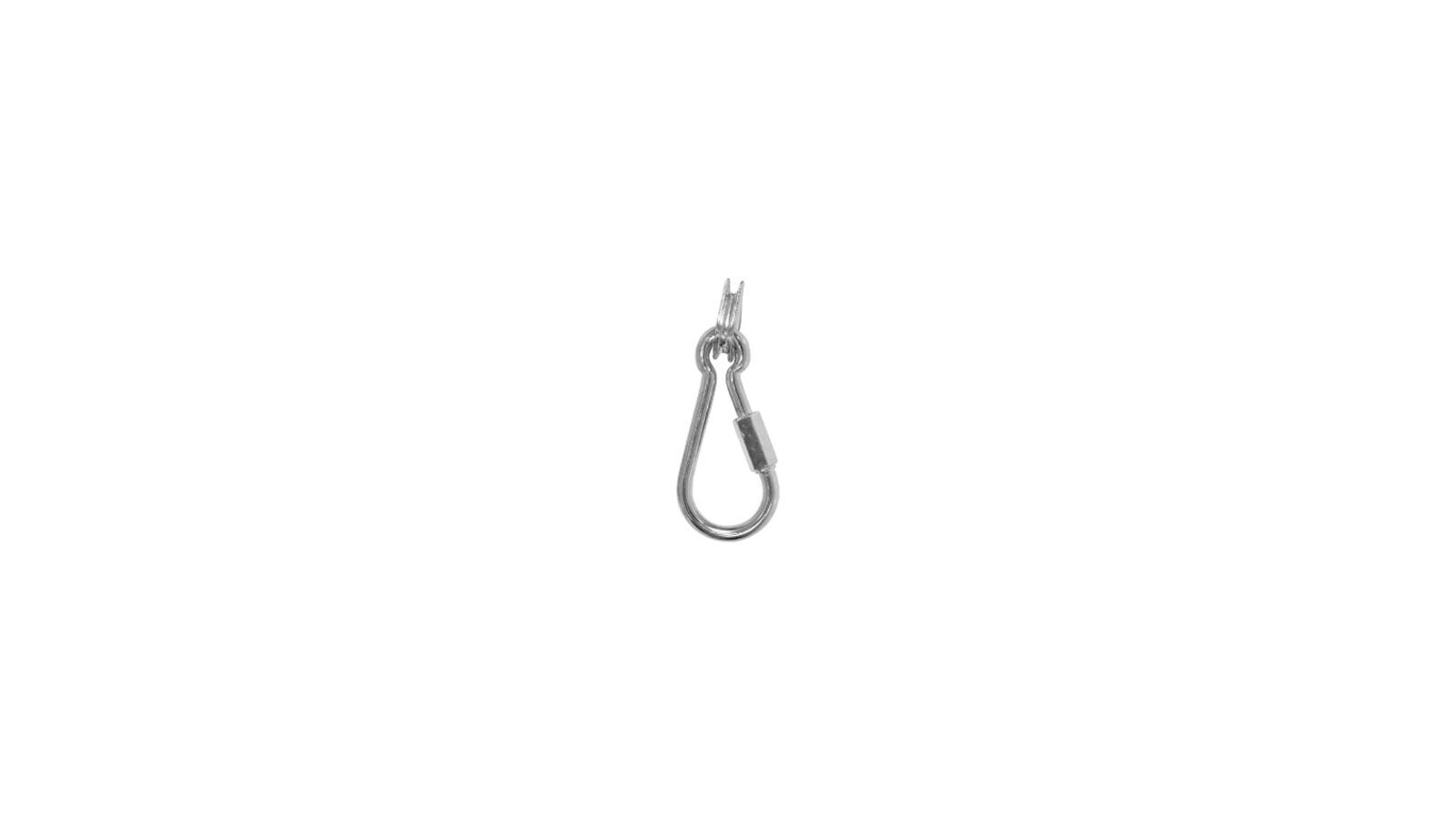 Safetex Karabinerhaken für Sicherungsseile mit eingelegter Kausche, verzinkt, Nutzlast 480 kg von SAFETEX