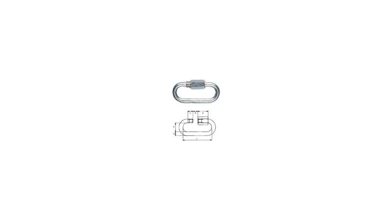 Safetex Kettenschnellverschluss DIN 56927, Form A, verzinkt, Nutzlast 200 kg von SAFETEX