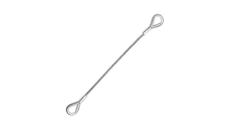 Safetex Riggingseile nach EN 13414 mit 2 Sonderkauschen, Seil-Ø: 12mm, Nutzlast 750 kg, Nutzlänge 4,0 m von SAFETEX
