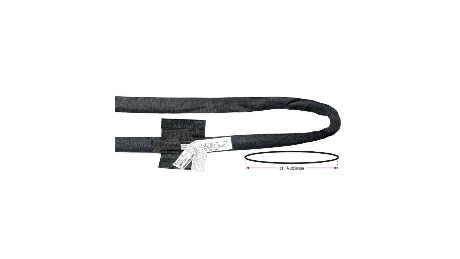Safetex Rundschlinge mit Stahlseil-Einlage, WLL nach DGUV 1000 kg, Nutzlänge 6,0 m Safetex Rundschlinge mit Stahlseil-Einlage, WLL nach DGUV 1000 kg, Nutzlänge 6,0 m von SAFETEX