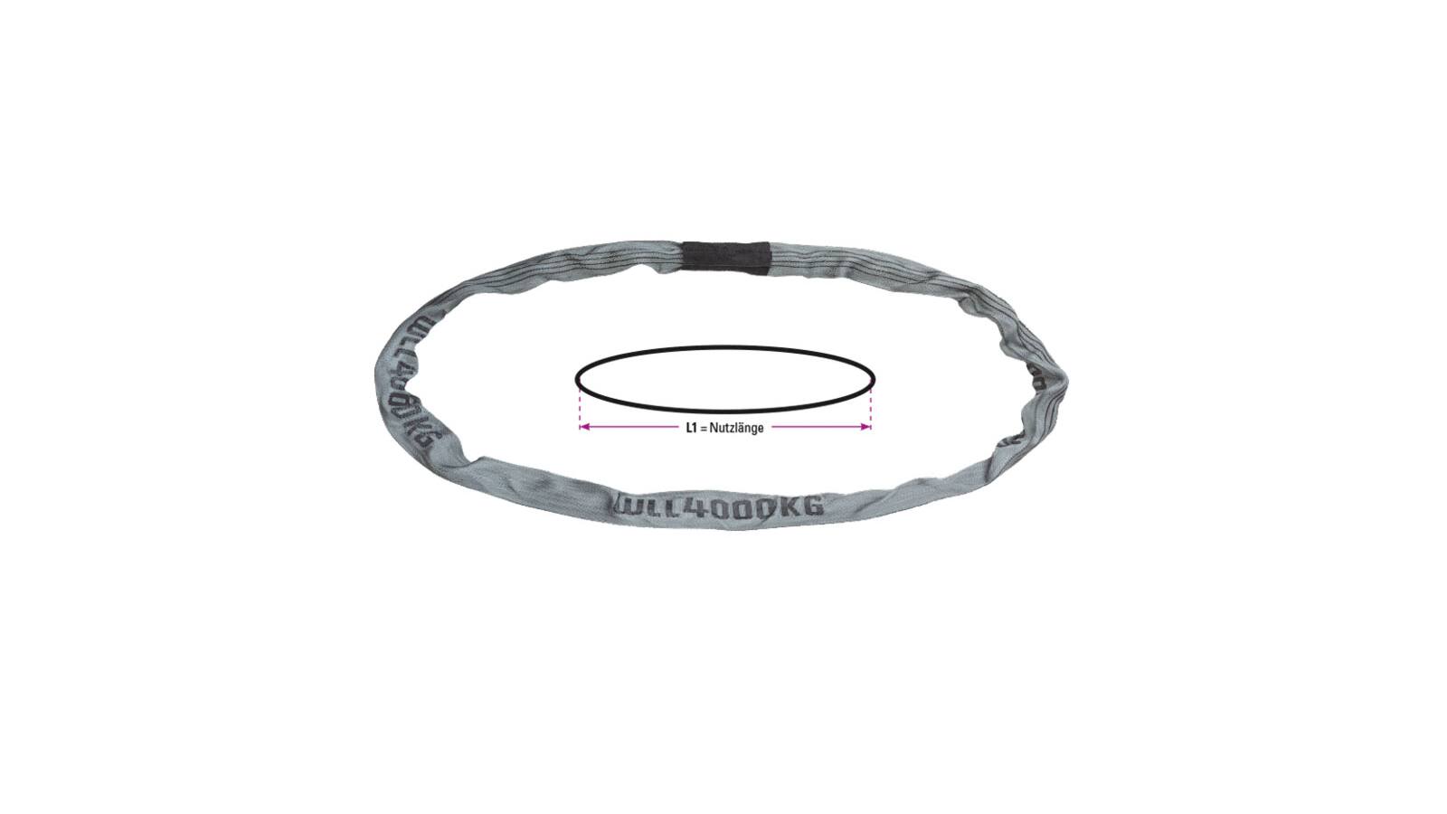 Safetex Rundschlinge mit Stahlseil-Einlage, WLL nach DGUV 2000 kg, Nutzlänge 2,0 m Safetex Rundschlinge mit Stahlseil-Einlage, WLL nach DGUV 2000 kg, Nutzlänge 2,0 m von SAFETEX