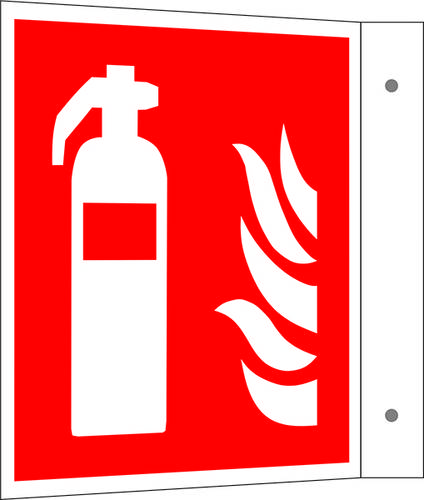 Brandschutzschild Feuerlöscher Aluminium (B x H) 300mm x 300mm ISO 7010 1St. von SAFETYMARKING
