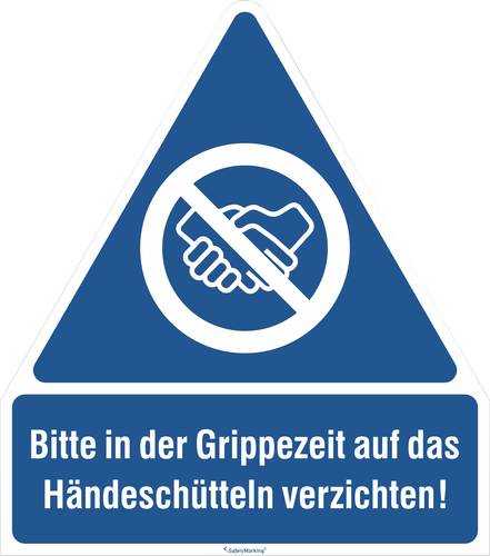 Gebotsschild Hygiene und Abstand Folie selbstklebend 1St. von SAFETYMARKING