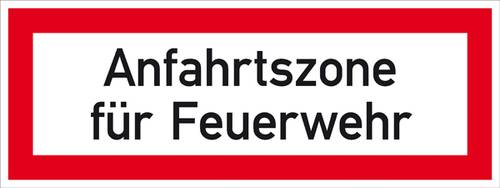 SafetyMarking 11.2648 Hinweisschild Anfahrtszone für Feuerwehr Aluminium (B x H) 594mm x 210mm 1St. von SAFETYMARKING