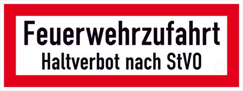 SafetyMarking 12.2651 Hinweisschild Feuerwehrzufahrt Haltverbot nach StVO Aluminium (B x H) 594mm x von SAFETYMARKING