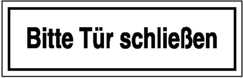 SafetyMarking 21.5368 Hinweisschild Bitte Tür schließen Folie selbstklebend (B x H) 250mm x 70mm 1 von SAFETYMARKING