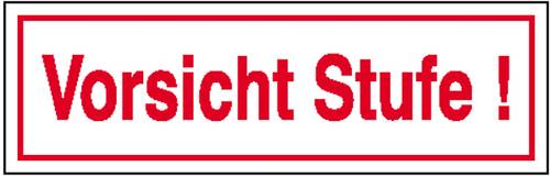 SafetyMarking 21.5372 Hinweisschild Vorsicht Stufe Folie selbstklebend (B x H) 250mm x 70mm 1St. von SAFETYMARKING