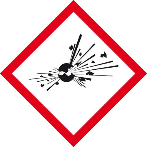 SafetyMarking 21.B1010 GHS-Gefahrenpiktogramm 01 explodierende Bombe Folie selbstklebend (B x H) 100 von SAFETYMARKING