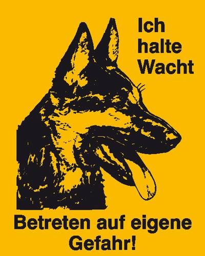 SafetyMarking 41.5344 Hinweisschild Schäferhund Kunststoff (B x H) 120mm x 150mm 1St. von SAFETYMARKING