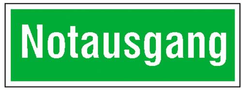 SafetyMarking Fluchtwegschild Folie Notausgang 38.0099 (B x H) 300mm x 105mm 1St. von SAFETYMARKING