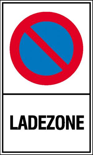 Verbotsschild Eingeschränktes Halteverbot, Ladezone Aluminium (B x H) 400mm x 600mm 1St. von SAFETYMARKING