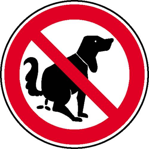 Verbotsschild Hier kein Hundeklo Folie selbstklebend (Ø) 200mm 1St. von SAFETYMARKING
