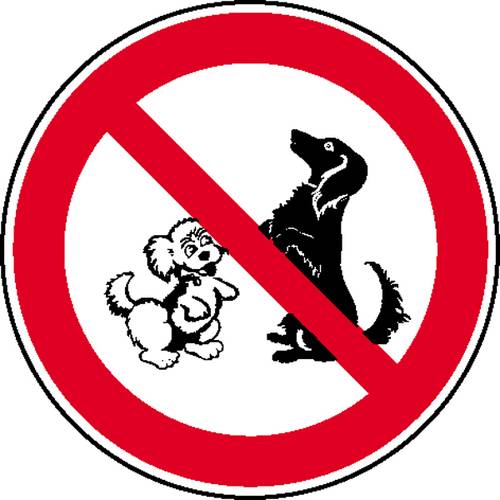 Verbotsschild Hundeverbot Folie selbstklebend (Ø) 100mm 1St. von SAFETYMARKING