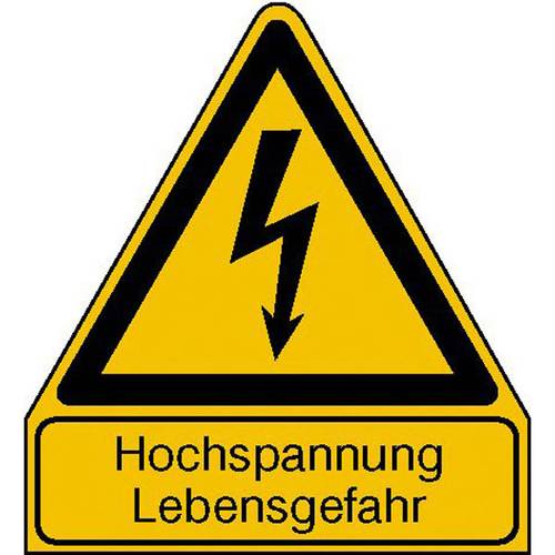 Warn-Kombischild Achtung Aluminium (B x H) 210mm x 238mm ISO 7010 1St. von SAFETYMARKING