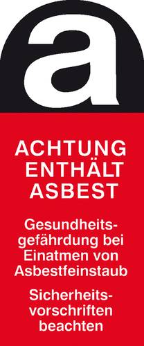 Warnschild Asbestfeinstaub Folie selbstklebend (B x H) 40mm x 95mm 1St. von SAFETYMARKING