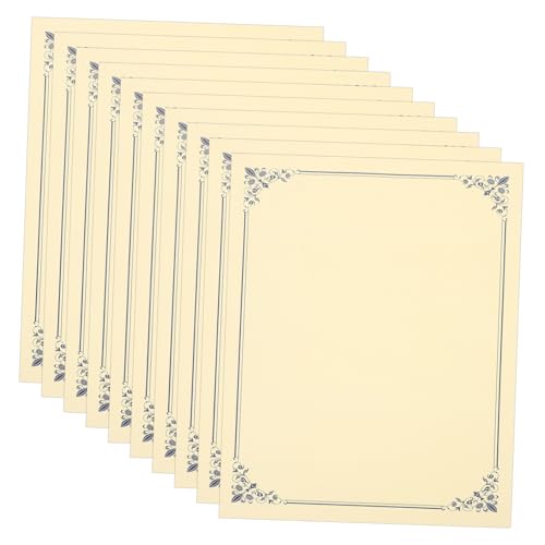 SAFIGLE 10 Stück Auszeichnungspapier Diplom Creme Uni Zertifikat Vintage Glückwunsch Büro Zertifikatspapier Blanko Zertifikatspapiere Urkundendruck Zertifikat Druckerpapier Für Blau von SAFIGLE