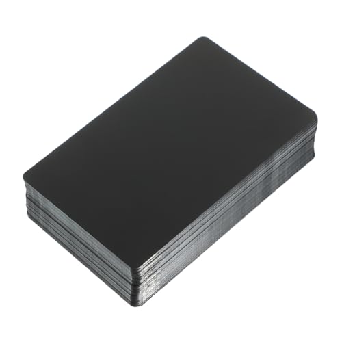 SAFIGLE 100 Stück Visitenkarten Aus Blech Visitenkarten Glatt Blanko Namenskarten Blanko DIY Karten Blanko Visitenkarten Blanko Metall Namenskarte Zum Gravieren Aluminiumblech von SAFIGLE