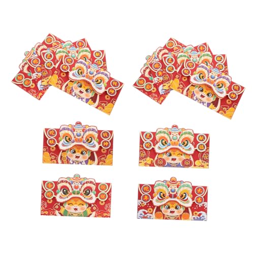 SAFIGLE 12 Stück Rotes Paket zum Erwachen des Löwen Frühlingsfest rotes Paket geschenkverpackung geldgeschenk Chinesische Glücksmünzen roter Umschlag chinesisches Neujahrsdekoration Papier SAFIGLE 12 Stück Rotes Paket zum Erwachen des Löwen Frühlingsfest rotes Paket geschenkverpackung geldgeschenk Chinesische Glücksmünzen roter Umschlag chinesisches Neujahrsdekoration Papier von SAFIGLE