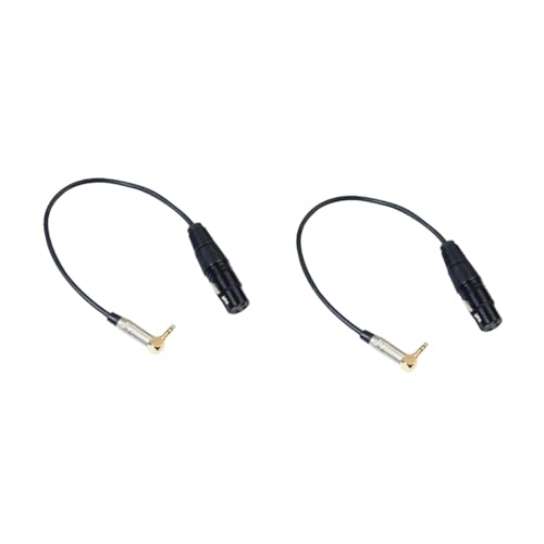SAFIGLE 2 Stück 90 3,5-mm-zu-XLR-Adapter Kabel für digitalen Audioplayer Smartphone-Kabel Patch-Kabel soundcord handyschnur 3,5-mm-zu-XLR-Kabel XLR-Adapter 3,5 mm Mikrofon Kanon von SAFIGLE